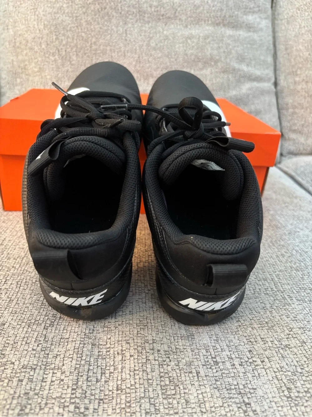 Nike Black White Athletic Cleats